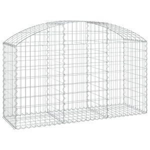 Kosz Gabionowy Łukowaty Siatka Ogrodzenie Ścianka Stal 150x50x80/100 cm 663838 Kosz Gabionowy Łukowaty Siatka Ogrodzenie Ścianka Stal 150x50x80/100 cm 663838