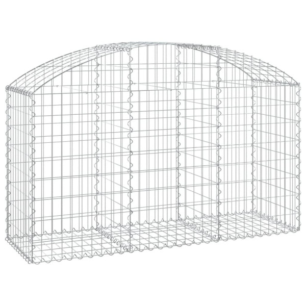 Kosz Gabionowy Łukowaty Siatka Ogrodzenie Ścianka Stal 150x50x80/100 cm 663838