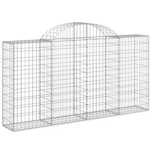 Kosz Gabionowy Łukowaty Siatka Ogrodzenie Ścianka Stal 200x30x100/120cm 663615 Kosz Gabionowy Łukowaty Siatka Ogrodzenie Ścianka Stal 200x30x100/120cm 663615