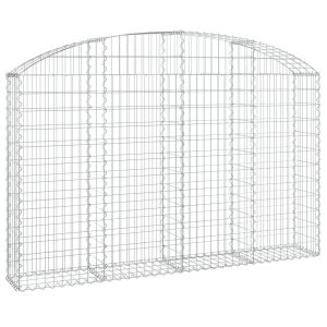 Kosz Gabionowy Łukowaty Siatka Ogrodzenie Ścianka Stal 200x30x120/140 cm 663612 Kosz Gabionowy Łukowaty Siatka Ogrodzenie Ścianka Stal 200x30x120/140 cm 663612