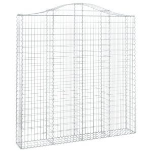 Kosz Gabionowy Łukowaty Siatka Ogrodzenie Ścianka Stal 200x30x200/220 cm 664757 Kosz Gabionowy Łukowaty Siatka Ogrodzenie Ścianka Stal 200x30x200/220 cm 664757