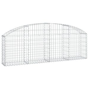 Kosz Gabionowy Łukowaty Siatka Ogrodzenie Ścianka Stal 200x30x60/80 cm 664989 Kosz Gabionowy Łukowaty Siatka Ogrodzenie Ścianka Stal 200x30x60/80 cm 664989