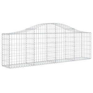 Kosz Gabionowy Łukowaty Siatka Ogrodzenie Ścianka Stal 200x30x60/80 cm 665052 Kosz Gabionowy Łukowaty Siatka Ogrodzenie Ścianka Stal 200x30x60/80 cm 665052