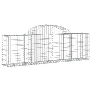 Kosz Gabionowy Łukowaty Siatka Ogrodzenie Ścianka Stal 200x30x60/80 cm 663594 Kosz Gabionowy Łukowaty Siatka Ogrodzenie Ścianka Stal 200x30x60/80 cm 663594