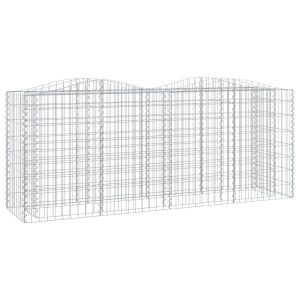 Kosz Gabionowy Łukowaty Siatka Ogrodzenie Ścianka Stal 200x50x100 cm 664055 Kosz Gabionowy Łukowaty Siatka Ogrodzenie Ścianka Stal 200x50x100 cm 664055