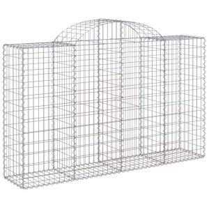 Kosz Gabionowy Łukowaty Siatka Ogrodzenie Ścianka Stal 200x50x120/140 cm 664068 Kosz Gabionowy Łukowaty Siatka Ogrodzenie Ścianka Stal 200x50x120/140 cm 664068