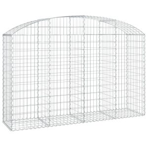 Kosz Gabionowy Łukowaty Siatka Ogrodzenie Ścianka Stal 200x50x120/140 cm 663684 Kosz Gabionowy Łukowaty Siatka Ogrodzenie Ścianka Stal 200x50x120/140 cm 663684