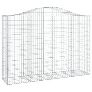 Kosz Gabionowy Łukowaty Siatka Ogrodzenie Ścianka Stal 200x50x140/160 cm 664029 Kosz Gabionowy Łukowaty Siatka Ogrodzenie Ścianka Stal 200x50x140/160 cm 664029