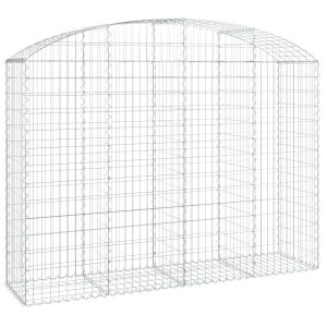 Kosz Gabionowy Łukowaty Siatka Ogrodzenie Ścianka Stal 200x50x140/160 cm 664973 Kosz Gabionowy Łukowaty Siatka Ogrodzenie Ścianka Stal 200x50x140/160 cm 664973