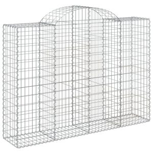 Kosz Gabionowy Łukowaty Siatka Ogrodzenie Ścianka Stal 200x50x140/160 cm 663880 Kosz Gabionowy Łukowaty Siatka Ogrodzenie Ścianka Stal 200x50x140/160 cm 663880