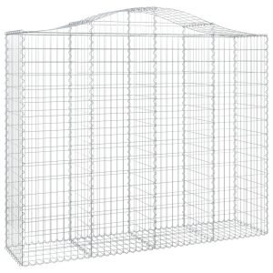 Kosz Gabionowy Łukowaty Siatka Ogrodzenie Ścianka Stal 200x50x160/180 cm 664730 Kosz Gabionowy Łukowaty Siatka Ogrodzenie Ścianka Stal 200x50x160/180 cm 664730