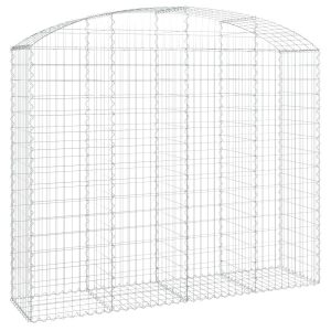 Kosz Gabionowy Łukowaty Siatka Ogrodzenie Ścianka Stal 200x50x160/180 cm 663490 Kosz Gabionowy Łukowaty Siatka Ogrodzenie Ścianka Stal 200x50x160/180 cm 663490