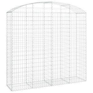 Kosz Gabionowy Łukowaty Siatka Ogrodzenie Ścianka Stal 200x50x180/200 cm 664021 Kosz Gabionowy Łukowaty Siatka Ogrodzenie Ścianka Stal 200x50x180/200 cm 664021
