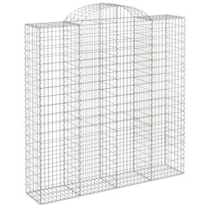 Kosz Gabionowy Łukowaty Siatka Ogrodzenie Ścianka Stal 200x50x200/220 cm 663894 Kosz Gabionowy Łukowaty Siatka Ogrodzenie Ścianka Stal 200x50x200/220 cm 663894