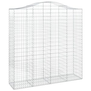Kosz Gabionowy Łukowaty Siatka Ogrodzenie Ścianka Stal 200x50x200/220 cm 665031 Kosz Gabionowy Łukowaty Siatka Ogrodzenie Ścianka Stal 200x50x200/220 cm 665031