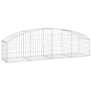 Kosz Gabionowy Łukowaty Siatka Ogrodzenie Ścianka Stal 200x50x40/60 cm 663451 Kosz Gabionowy Łukowaty Siatka Ogrodzenie Ścianka Stal 200x50x40/60 cm 663451