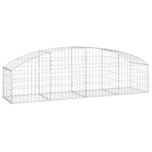 Kosz Gabionowy Łukowaty Siatka Ogrodzenie Ścianka Stal 200x50x40/60 cm 663451