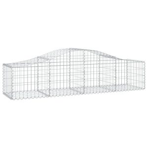 Kosz Gabionowy Łukowaty Siatka Ogrodzenie Ścianka Stal 200x50x40/60 cm 663788 Kosz Gabionowy Łukowaty Siatka Ogrodzenie Ścianka Stal 200x50x40/60 cm 663788