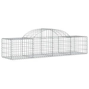 Kosz Gabionowy Łukowaty Siatka Ogrodzenie Ścianka Stal 200x50x40/60 cm 663382 Kosz Gabionowy Łukowaty Siatka Ogrodzenie Ścianka Stal 200x50x40/60 cm 663382