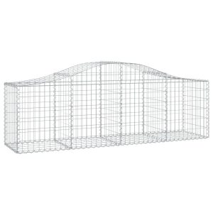 Kosz Gabionowy Łukowaty Siatka Ogrodzenie Ścianka Stal 200x50x60/80 cm 664998 Kosz Gabionowy Łukowaty Siatka Ogrodzenie Ścianka Stal 200x50x60/80 cm 664998