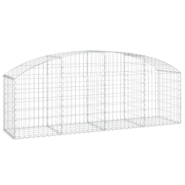 Kosz Gabionowy Łukowaty Siatka Ogrodzenie Ścianka Stal 200x50x60/80 cm 665005
