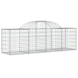 Kosz Gabionowy Łukowaty Siatka Ogrodzenie Ścianka Stal 200x50x60/80 cm 663550 Kosz Gabionowy Łukowaty Siatka Ogrodzenie Ścianka Stal 200x50x60/80 cm 663550