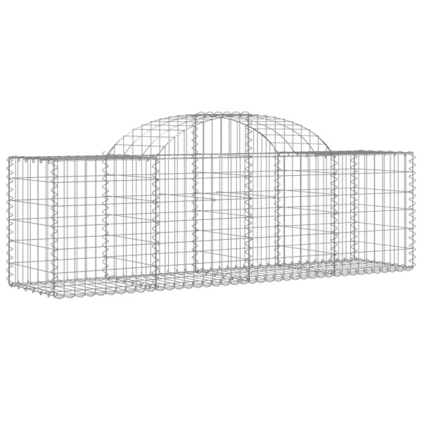 Kosz Gabionowy Łukowaty Siatka Ogrodzenie Ścianka Stal 200x50x60/80 cm 663550
