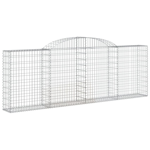 Kosz Gabionowy Łukowaty Siatka Ogrodzenie Ścianka Stal 300x30x100/120cm 663784