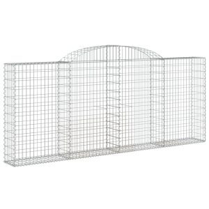 Kosz Gabionowy Łukowaty Siatka Ogrodzenie Ścianka Stal 300x30x120/140 cm 663650 Kosz Gabionowy Łukowaty Siatka Ogrodzenie Ścianka Stal 300x30x120/140 cm 663650