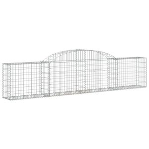 Kosz Gabionowy Łukowaty Siatka Ogrodzenie Ścianka Stal 300x30x60/80 cm 663943 Kosz Gabionowy Łukowaty Siatka Ogrodzenie Ścianka Stal 300x30x60/80 cm 663943