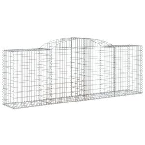 Kosz Gabionowy Łukowaty Siatka Ogrodzenie Ścianka Stal 300x50x100/120cm 664962 Kosz Gabionowy Łukowaty Siatka Ogrodzenie Ścianka Stal 300x50x100/120cm 664962