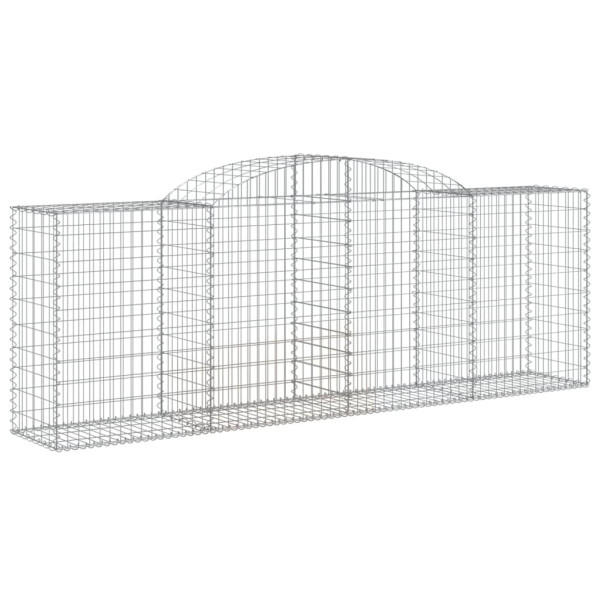 Kosz Gabionowy Łukowaty Siatka Ogrodzenie Ścianka Stal 300x50x100/120cm 664962
