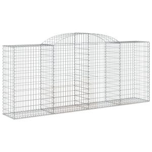 Kosz Gabionowy Łukowaty Siatka Ogrodzenie Ścianka Stal 300x50x120/140 cm 665169 Kosz Gabionowy Łukowaty Siatka Ogrodzenie Ścianka Stal 300x50x120/140 cm 665169