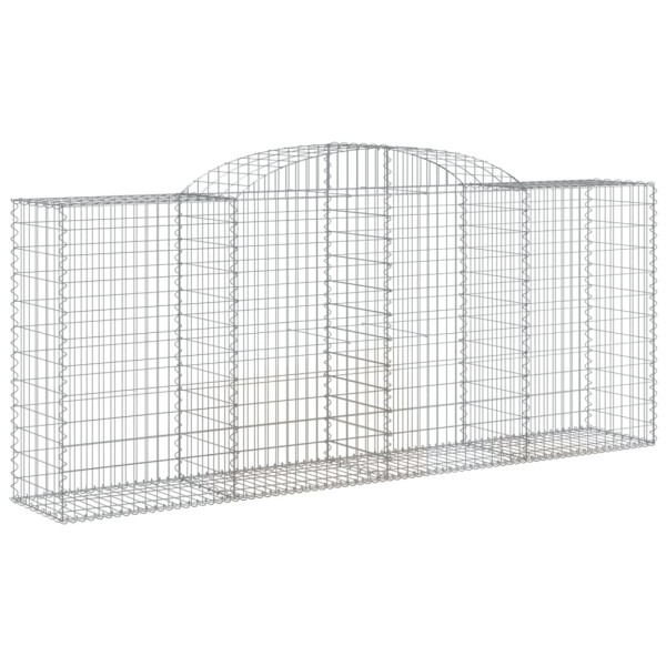Kosz Gabionowy Łukowaty Siatka Ogrodzenie Ścianka Stal 300x50x120/140 cm 665169