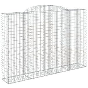 Kosz Gabionowy Łukowaty Siatka Ogrodzenie Ścianka Stal 300x50x200/220 cm 663439 Kosz Gabionowy Łukowaty Siatka Ogrodzenie Ścianka Stal 300x50x200/220 cm 663439