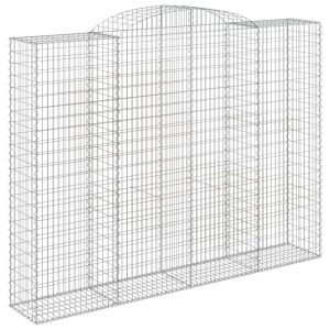 Kosz Gabionowy Łukowaty Siatka Ogrodzenie Ścianka Stal 300x50x220/240 cm 664063 Kosz Gabionowy Łukowaty Siatka Ogrodzenie Ścianka Stal 300x50x220/240 cm 664063