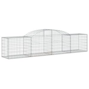 Kosz Gabionowy Łukowaty Siatka Ogrodzenie Ścianka Stal 300x50x60/80 cm 663443 Kosz Gabionowy Łukowaty Siatka Ogrodzenie Ścianka Stal 300x50x60/80 cm 663443
