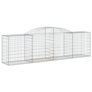 Kosz Gabionowy Łukowaty Siatka Ogrodzenie Ścianka Stal 300x50x80/100 cm 663409 Kosz Gabionowy Łukowaty Siatka Ogrodzenie Ścianka Stal 300x50x80/100 cm 663409