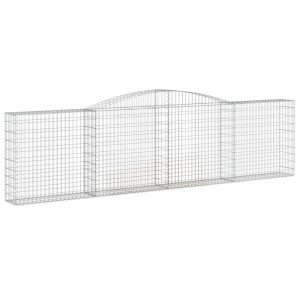 Kosz Gabionowy Łukowaty Siatka Ogrodzenie Ścianka Stal 400x30x100/120cm 663687 Kosz Gabionowy Łukowaty Siatka Ogrodzenie Ścianka Stal 400x30x100/120cm 663687