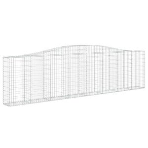 Kosz Gabionowy Łukowaty Siatka Ogrodzenie Ścianka Stal 400x30x100/120cm 663388 Kosz Gabionowy Łukowaty Siatka Ogrodzenie Ścianka Stal 400x30x100/120cm 663388
