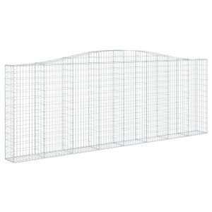 Kosz Gabionowy Łukowaty Siatka Ogrodzenie Ścianka Stal 400x30x140/160 cm 663473 Kosz Gabionowy Łukowaty Siatka Ogrodzenie Ścianka Stal 400x30x140/160 cm 663473
