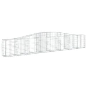 Kosz Gabionowy Łukowaty Siatka Ogrodzenie Ścianka Stal 400x30x60/80 cm 665063 Kosz Gabionowy Łukowaty Siatka Ogrodzenie Ścianka Stal 400x30x60/80 cm 665063