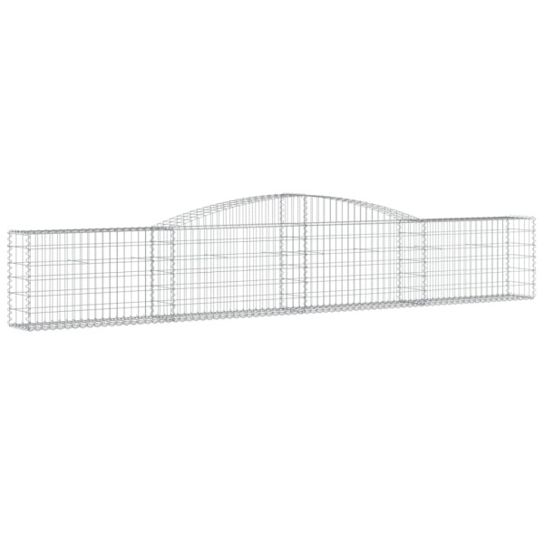 Kosz Gabionowy Łukowaty Siatka Ogrodzenie Ścianka Stal 400x30x60/80 cm 663685