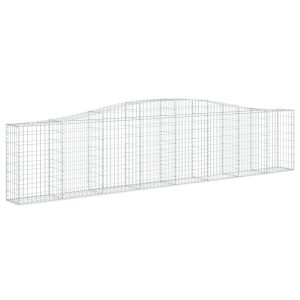Kosz Gabionowy Łukowaty Siatka Ogrodzenie Ścianka Stal 400x30x80/100 cm 663935 Kosz Gabionowy Łukowaty Siatka Ogrodzenie Ścianka Stal 400x30x80/100 cm 663935
