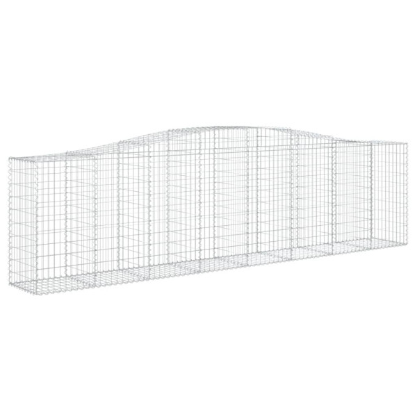 Kosz Gabionowy Łukowaty Siatka Ogrodzenie Ścianka Stal 400x50x100/120cm 663931
