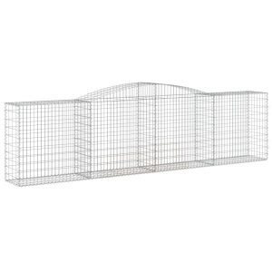 Kosz Gabionowy Łukowaty Siatka Ogrodzenie Ścianka Stal 400x50x100/120cm 663681 Kosz Gabionowy Łukowaty Siatka Ogrodzenie Ścianka Stal 400x50x100/120cm 663681