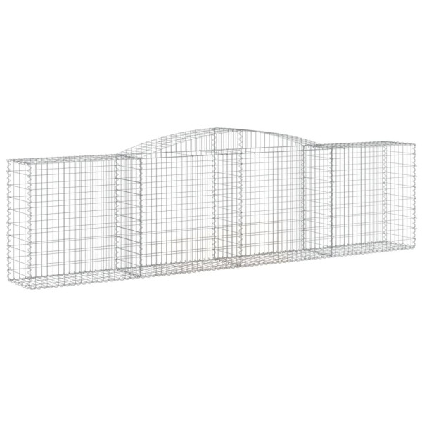 Kosz Gabionowy Łukowaty Siatka Ogrodzenie Ścianka Stal 400x50x100/120cm 663681