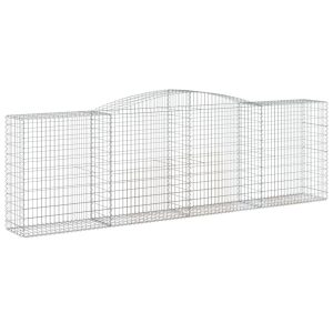 Kosz Gabionowy Łukowaty Siatka Ogrodzenie Ścianka Stal 400x50x120/140 cm 664977 Kosz Gabionowy Łukowaty Siatka Ogrodzenie Ścianka Stal 400x50x120/140 cm 664977