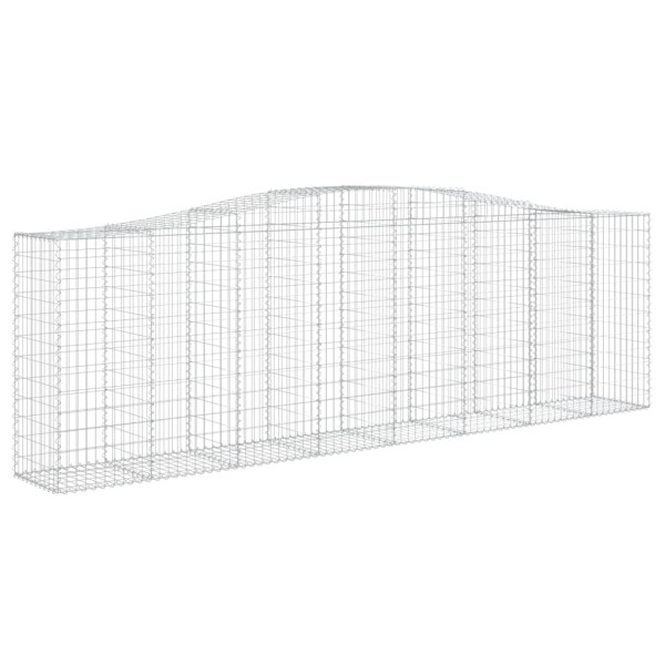 Kosz Gabionowy Łukowaty Siatka Ogrodzenie Ścianka Stal 400x50x120/140 cm 664767