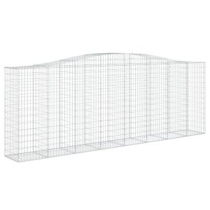 Kosz Gabionowy Łukowaty Siatka Ogrodzenie Ścianka Stal 400x50x140/160 cm 663405 Kosz Gabionowy Łukowaty Siatka Ogrodzenie Ścianka Stal 400x50x140/160 cm 663405